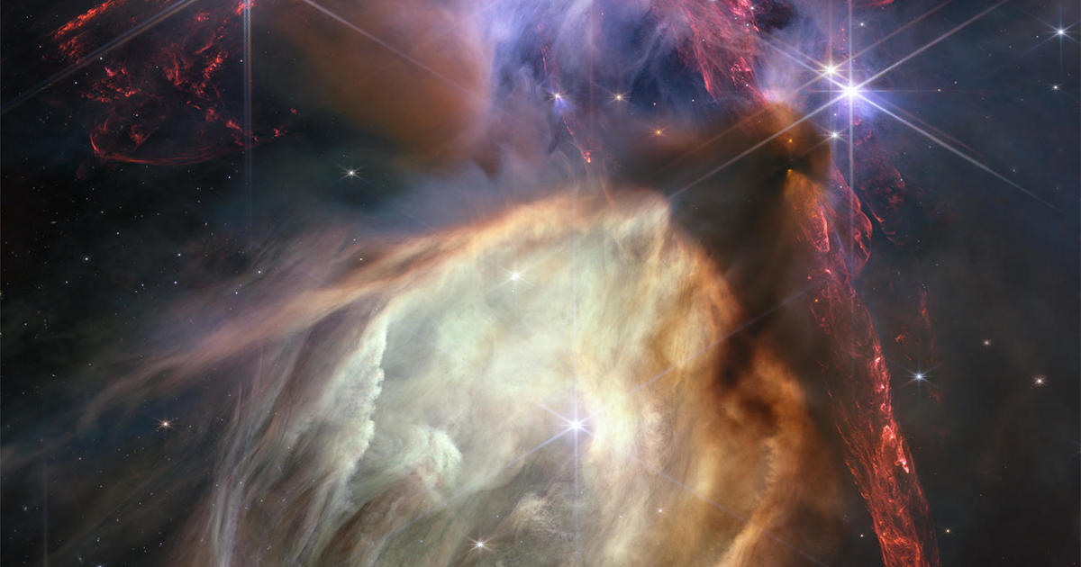 The James Webb Space Telescope has captured a stunning image of a nearby stellar nursery