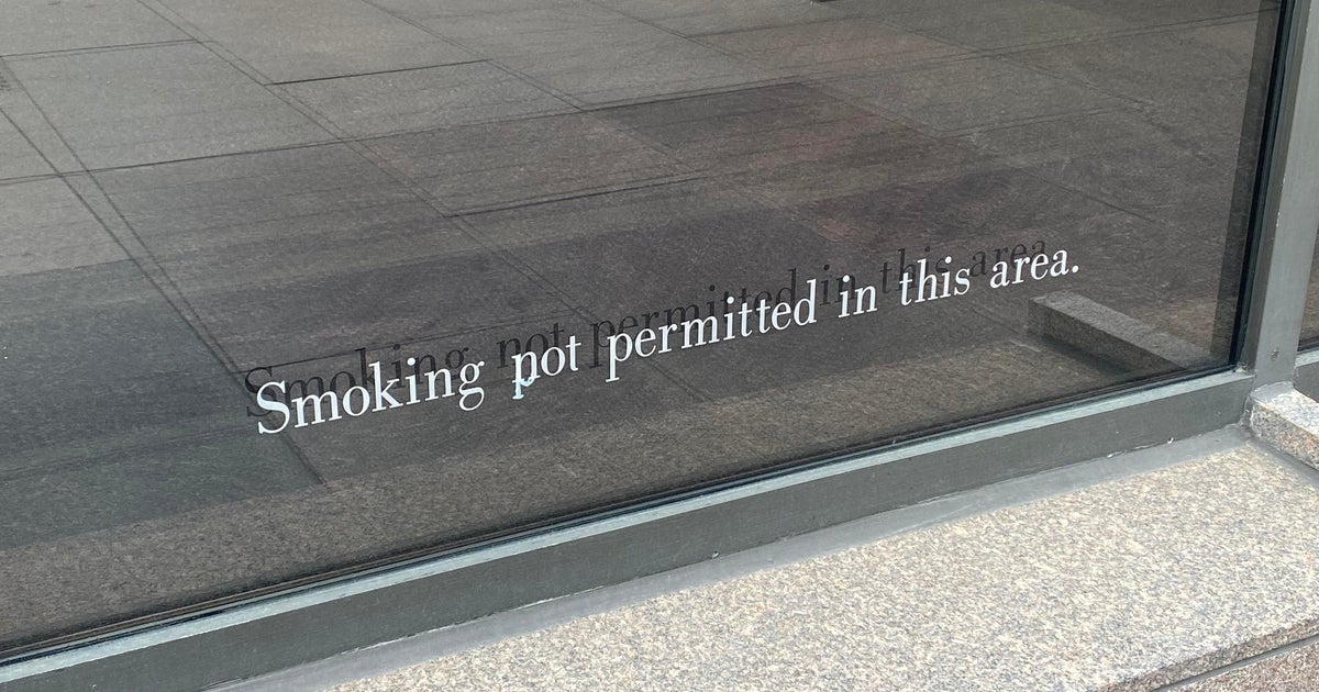 Downtown Minneapolis sign altered to say "Smoking pot permitted in this
