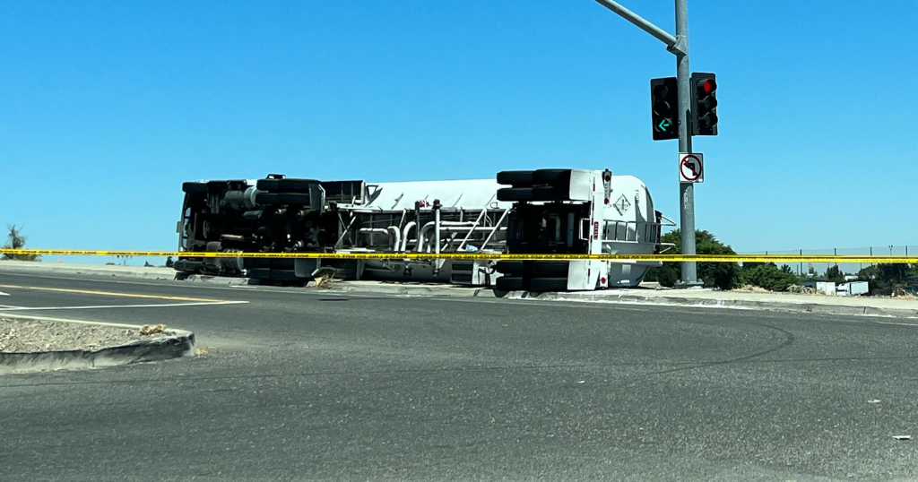 Big rig rollover at W. El Camino and I-80 affecting traffic