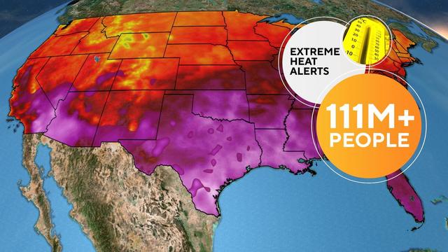 One-third of Americans under heat alerts as extreme temperatures spread
