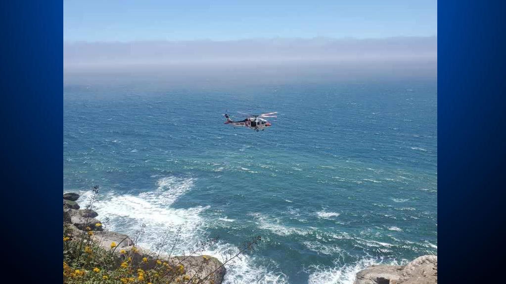 Driver hospitalized after car goes over cliff off Highway 1 in Santa ...