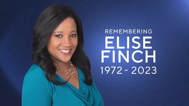 A graphic with a photo of Elise Finch and the words "Remembering Elise Finch 1972-2023" 