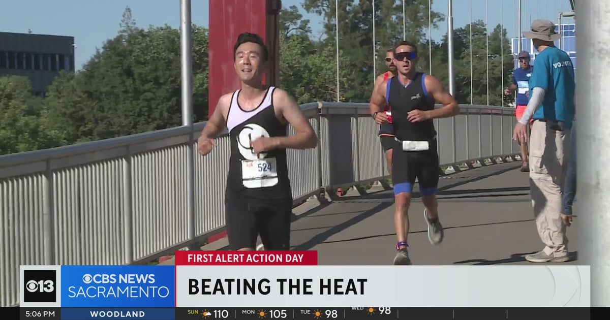 People try to beat the heat before triple-digit temperatures set in Saturday