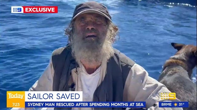 Man recovering after 2 months lost at sea with dog on damaged boat