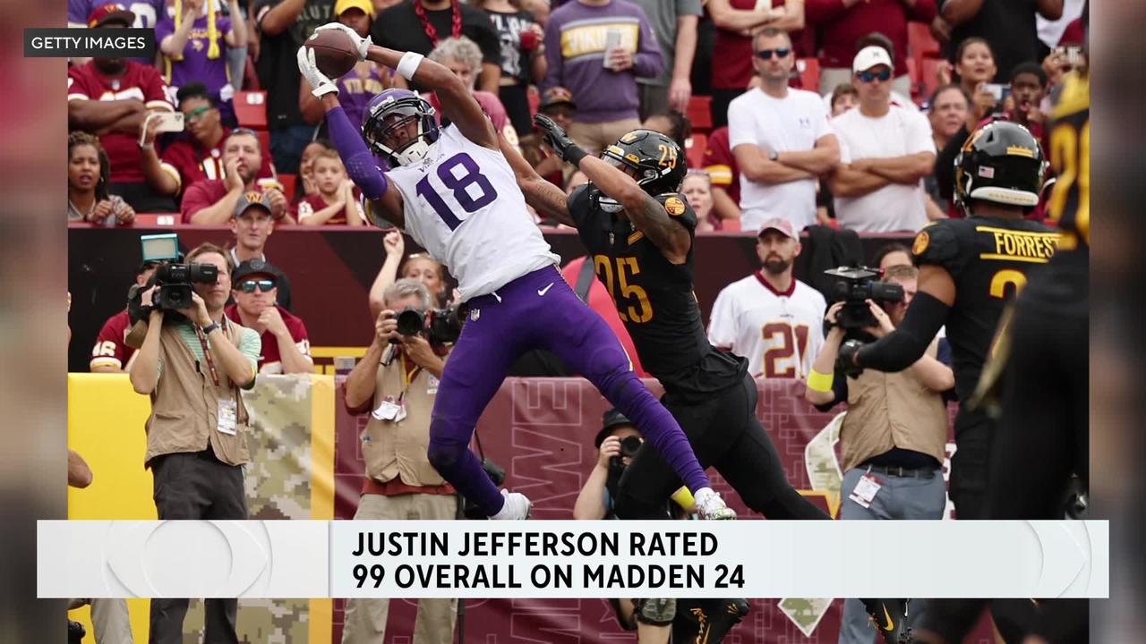 Vikings' WR Justin Jefferson earns 99 overall rating in 'Madden 24