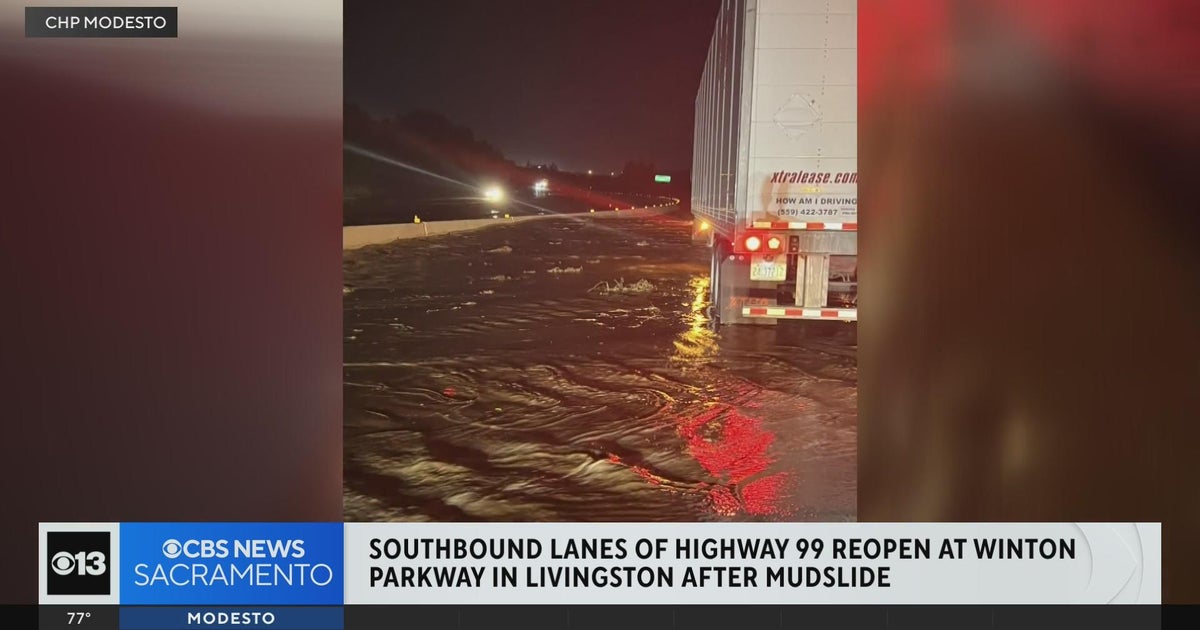 Highway 99 back open in Merced County after mudslide - CBS Sacramento