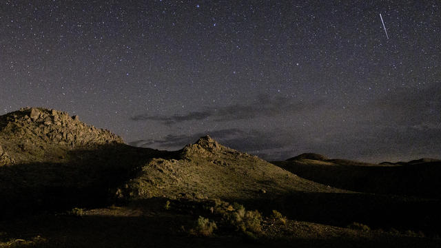 Perseid Meteor Shower Viewed Over California's Night Sky 