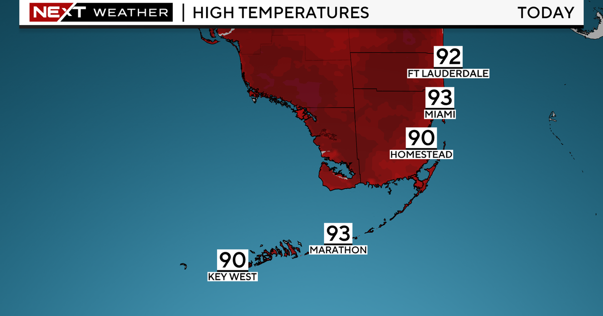 Future Temperature: Steamy warmth, southeast breeze will steer showers inland