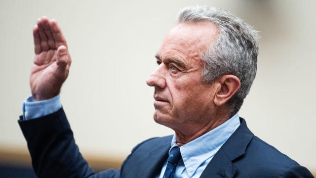 Robert F. Kennedy Jr. is sworn in during a hearing of the House Judiciary Select Subcommittee on the Weaponization of the Federal Government on Thursday, July 20, 2023. 