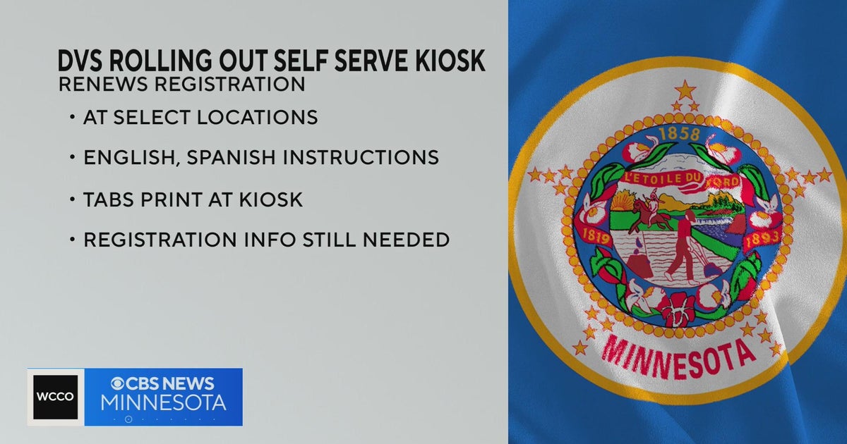 New "DVS Now" kiosks to speed up Minnesota license tab renewals CBS