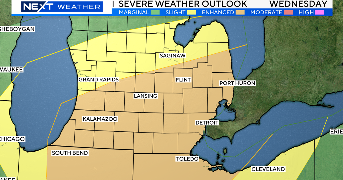 NEXT Weather Alert Day for severe weather risk in southeast Michigan Wednesday - Vimarsana News