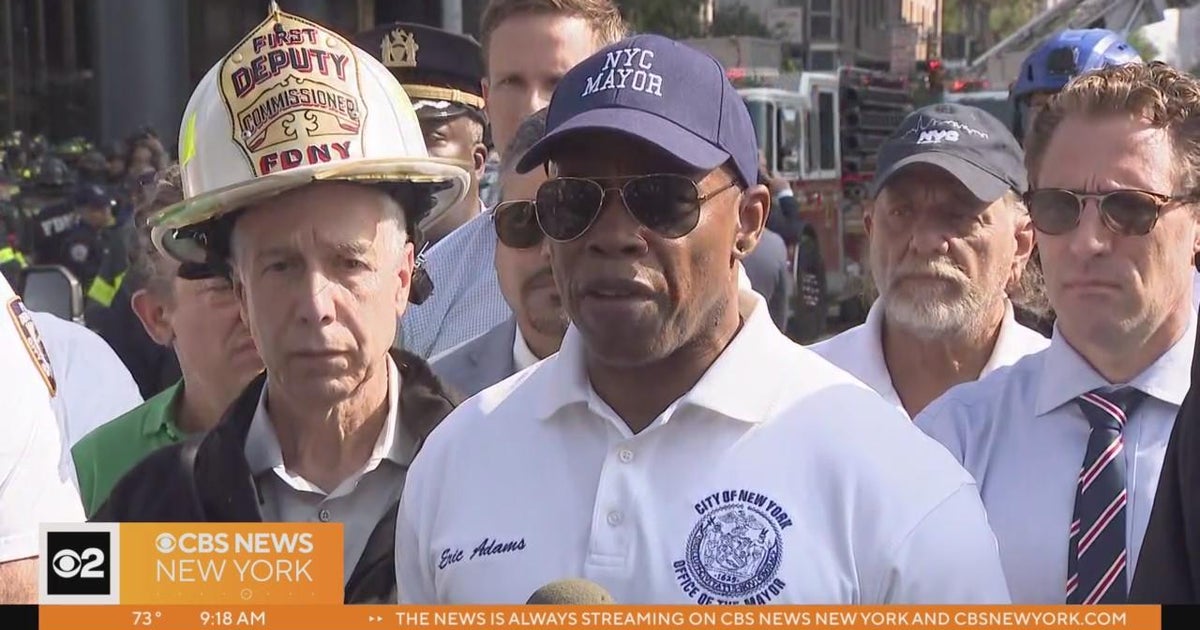 Mayor Adams, FDNY give update on Manhattan crane collapse - CBS New York