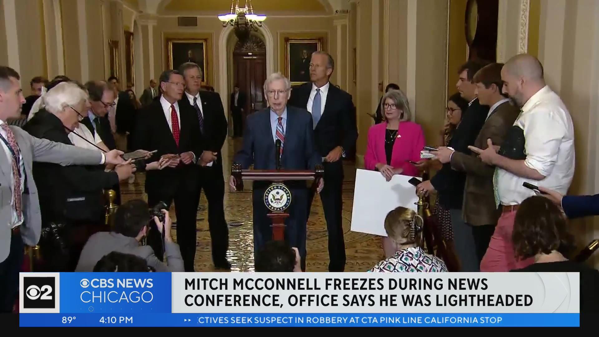 Video: Mitch McConnell freezes up during news conference