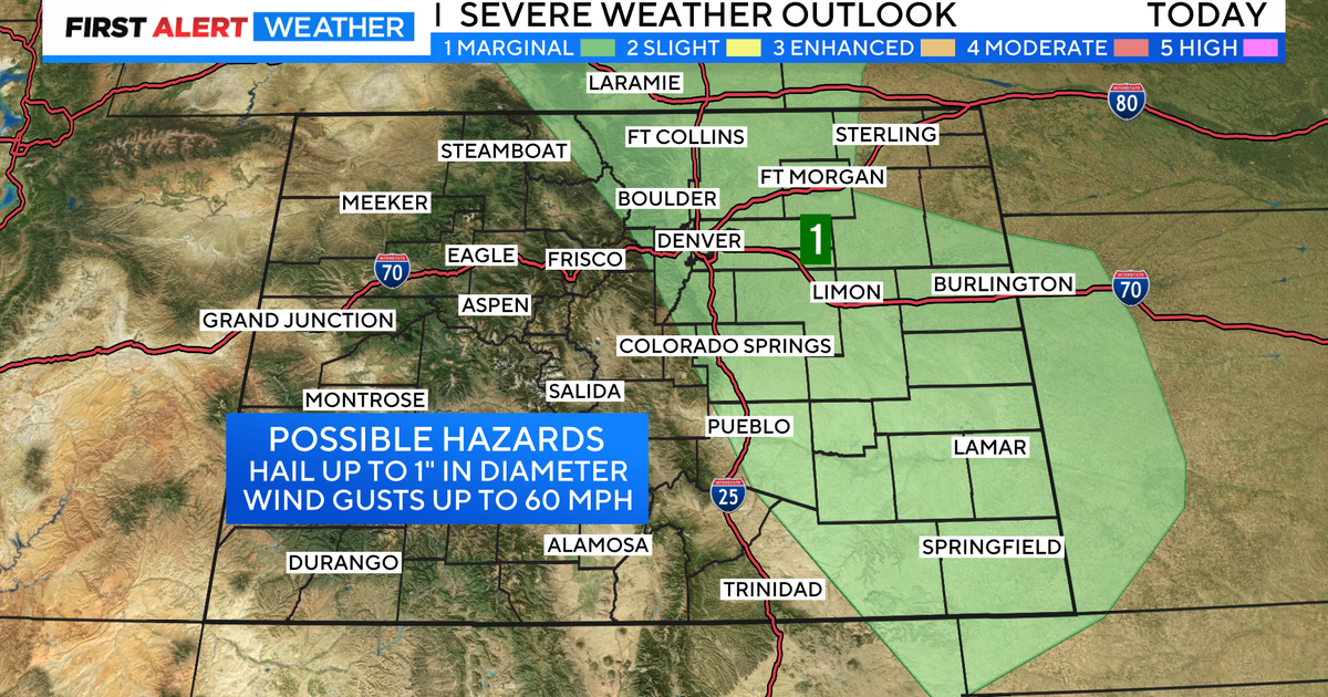 Severe storms are possible again for Denver and the Front Range - CBS ...