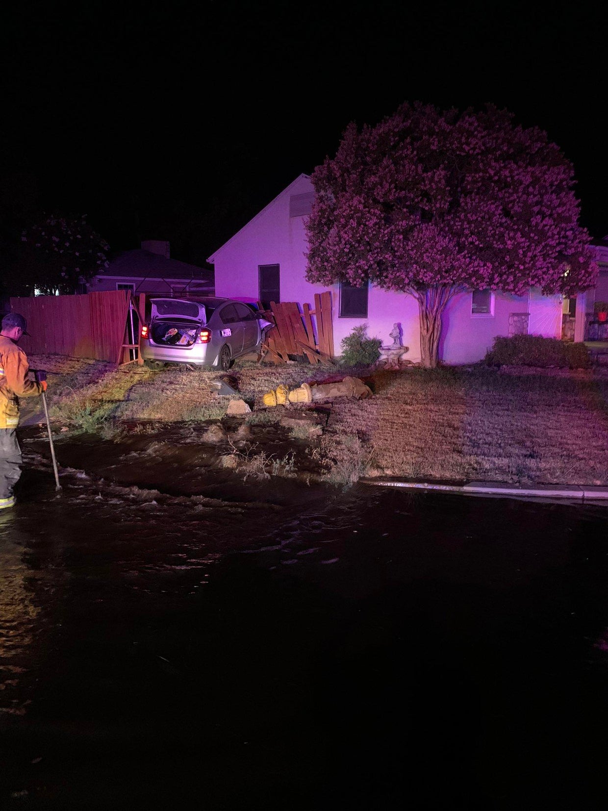 Pursuit in Stockton led to a crash into a fence and fire hydrant - CBS ...