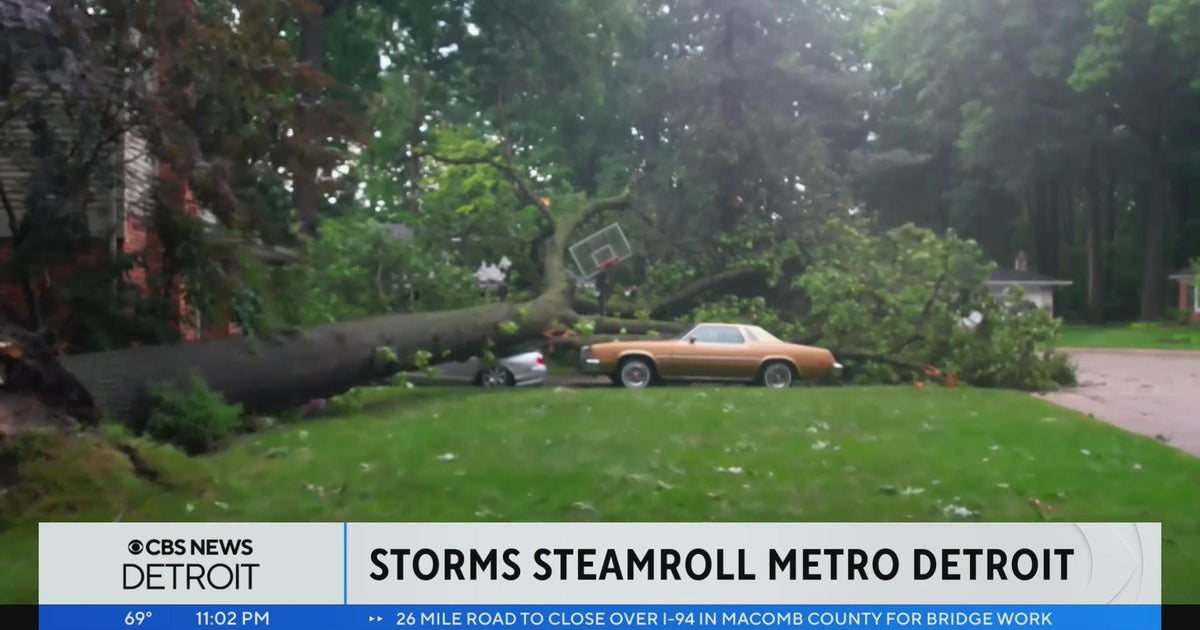 Storms down trees, leave damage throughout southeast Michigan - CBS Detroit