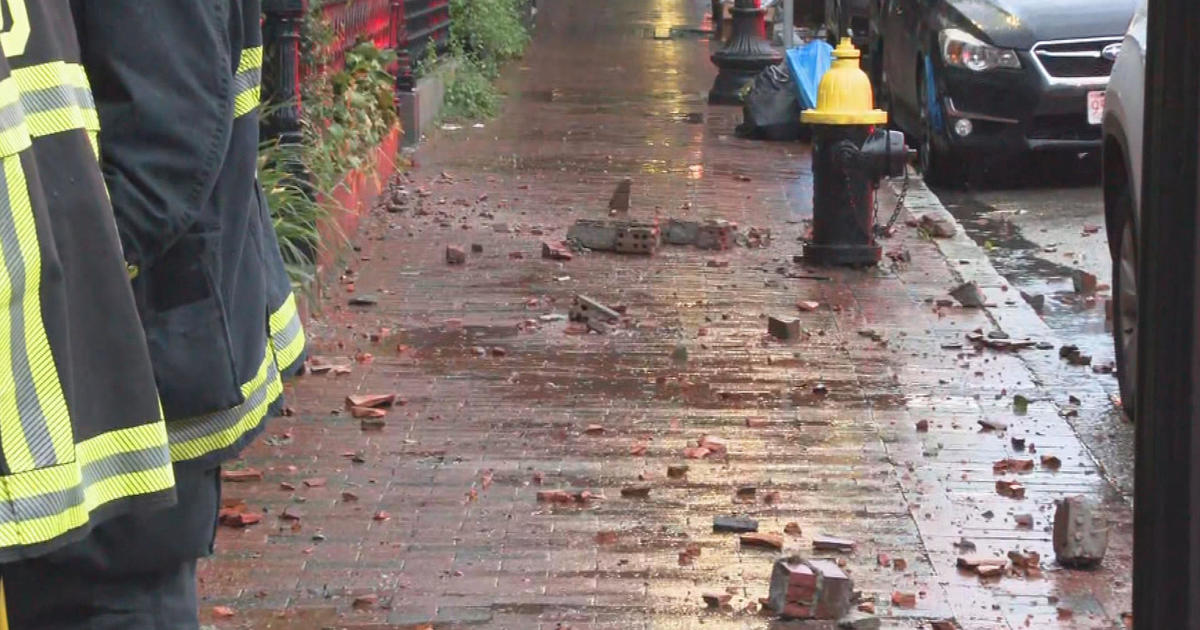 ‘The chimney kind of blew up’: Lightning strike sends bricks crashing to ground in South End