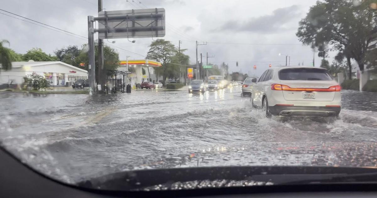 Heavy downpours go away some Broward County roadways underwater