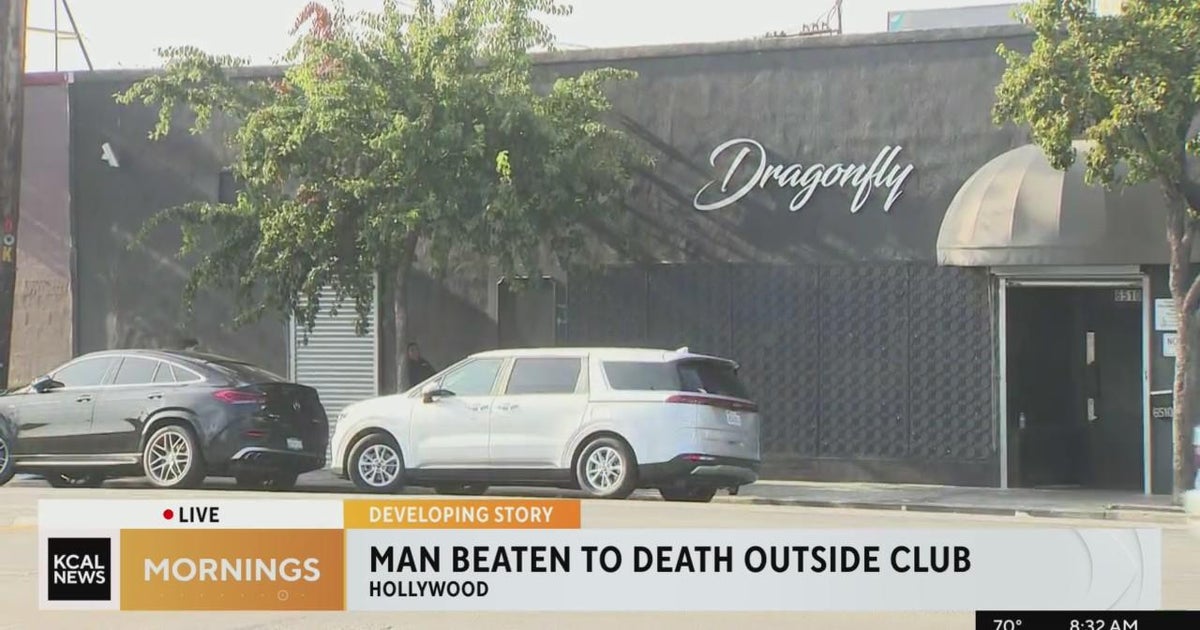 Police searching for security video following brutal beating of security guard outside popular night - CBS Los Angeles