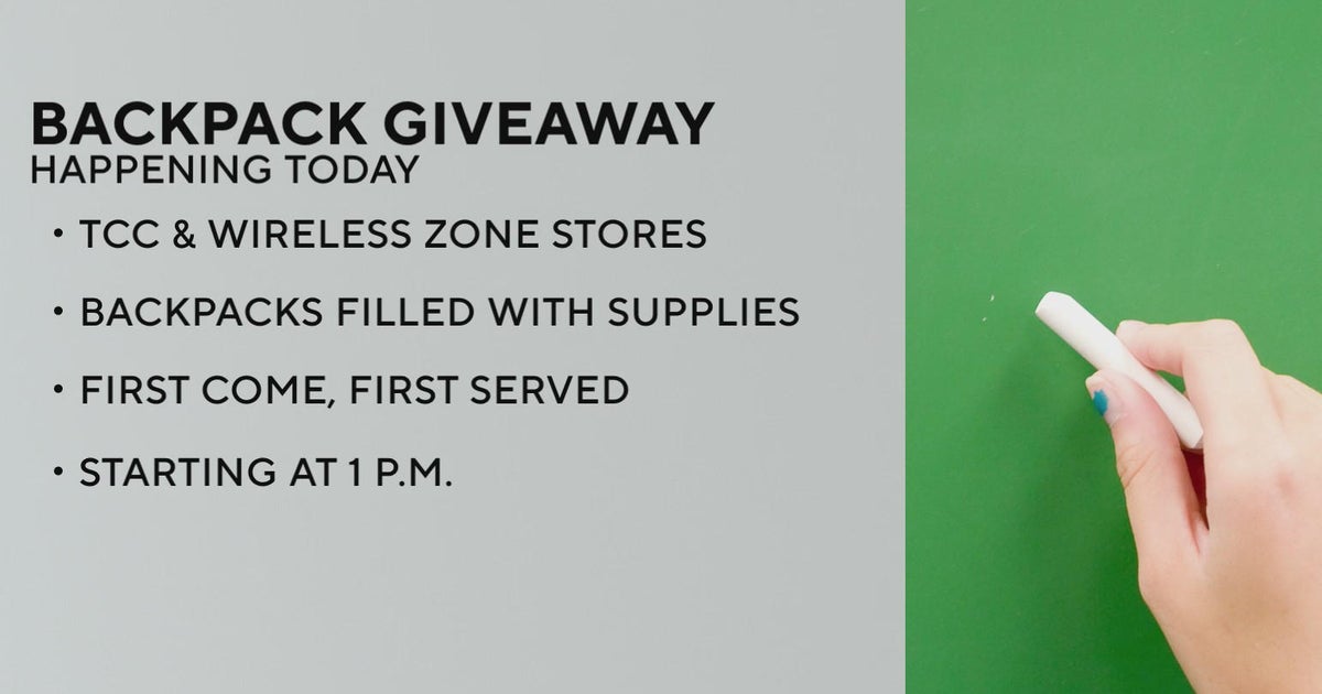 TCC, Wireless Zone stores giving thousands of backpacks Sunday CBS