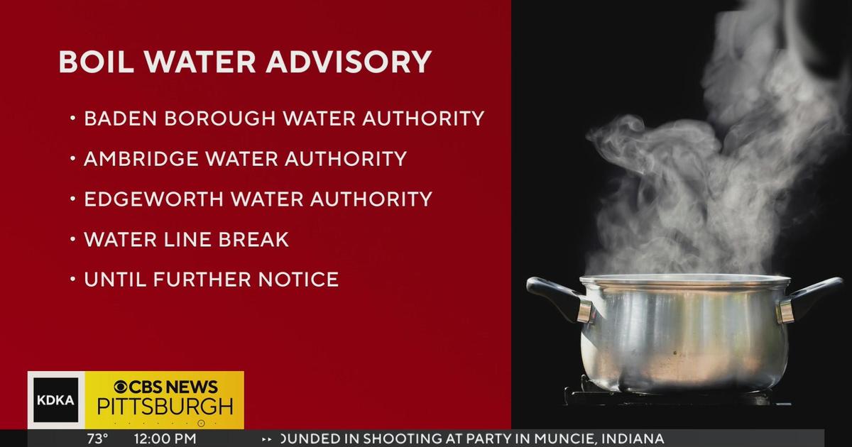 Baden Borough under Boil Water Advisory CBS Pittsburgh