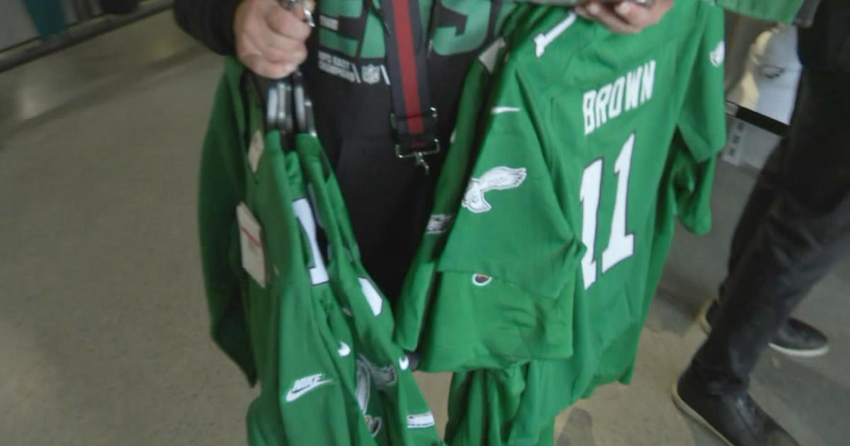 Fans tailgate the release of Kelly green Eagles jerseys