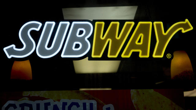 FILE PHOTO: A Subway sandwich shop logo is pictured in the Manhattan borough of New York 