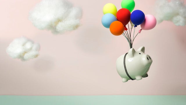 Financial freedom concept still life image. 