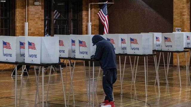 Michigan resident casting vote 