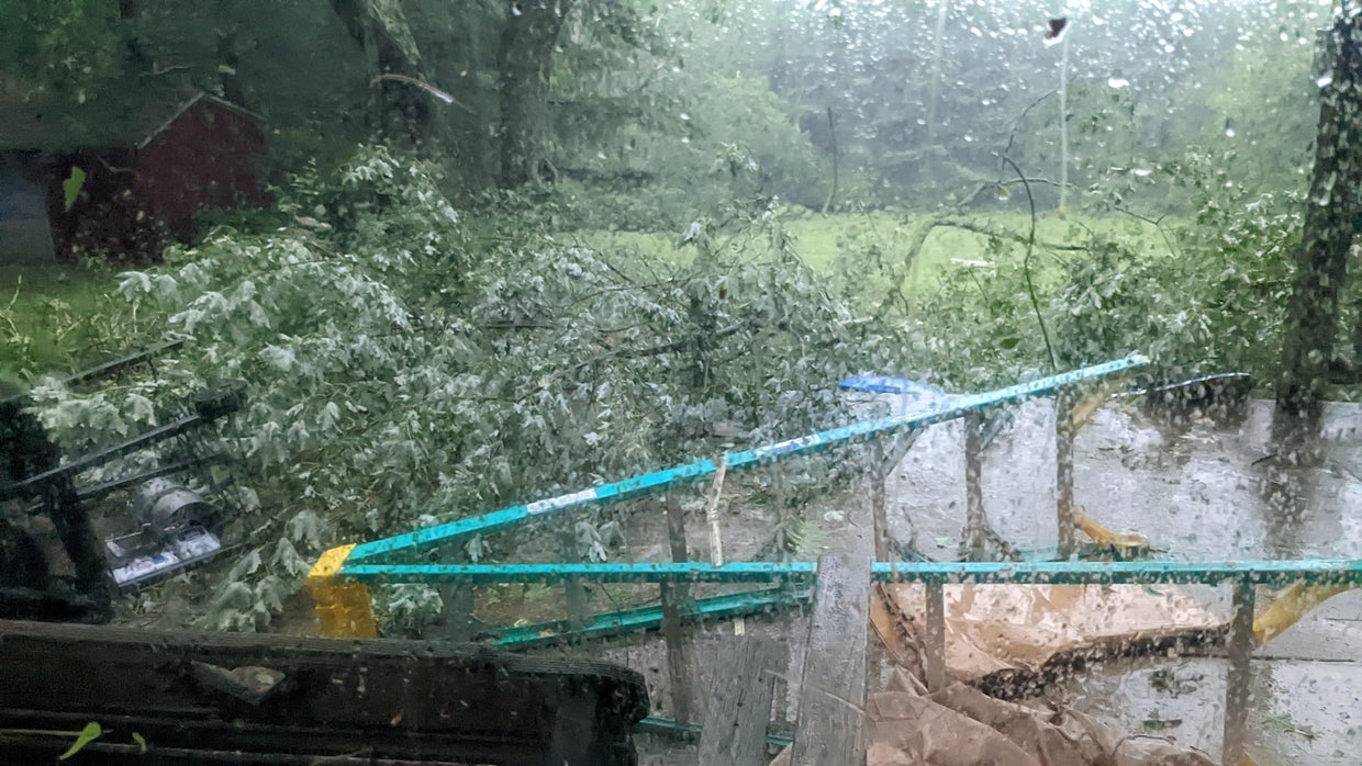 Strong storms knock down trees, power across Maryland - CBS Baltimore