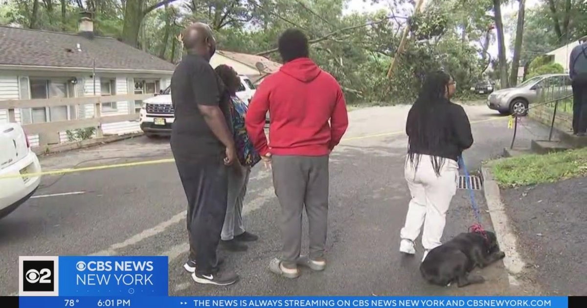 Family safe after tree falls, slices through roof - CBS New York