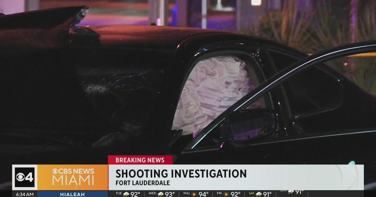 Man dead after car riddled with bullets, crash in Fort Lauderdale - CBS ...