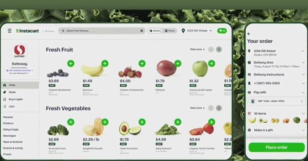 You can now use SNAP benefits to pay for groceries online with