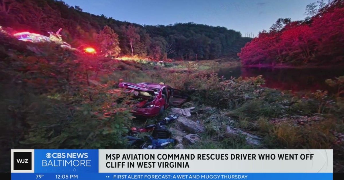 Maryland State Police Aviation rescues 19yearold whose car plunged