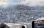 An aerial view shows damage along the coast of Lahaina in the aftermath of wildfires on the Hawaiian island of Maui, August 9, 2023, in this screen grab obtained from social media video. 