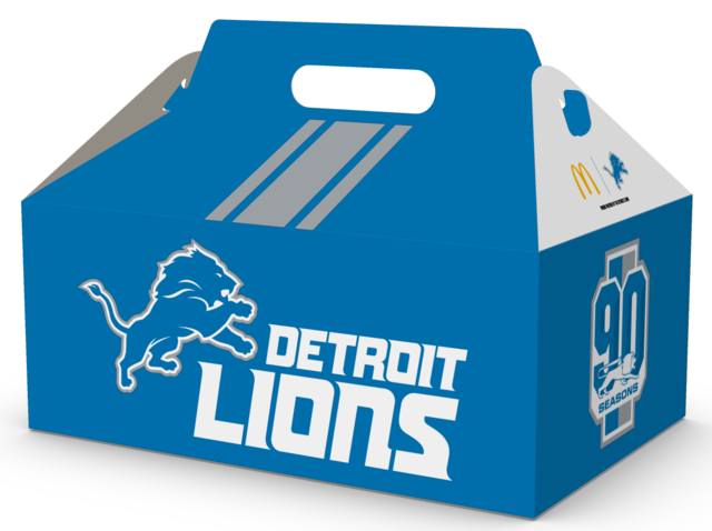 Detroit Lions and McDonald's team up for game-day Lions bundle box 