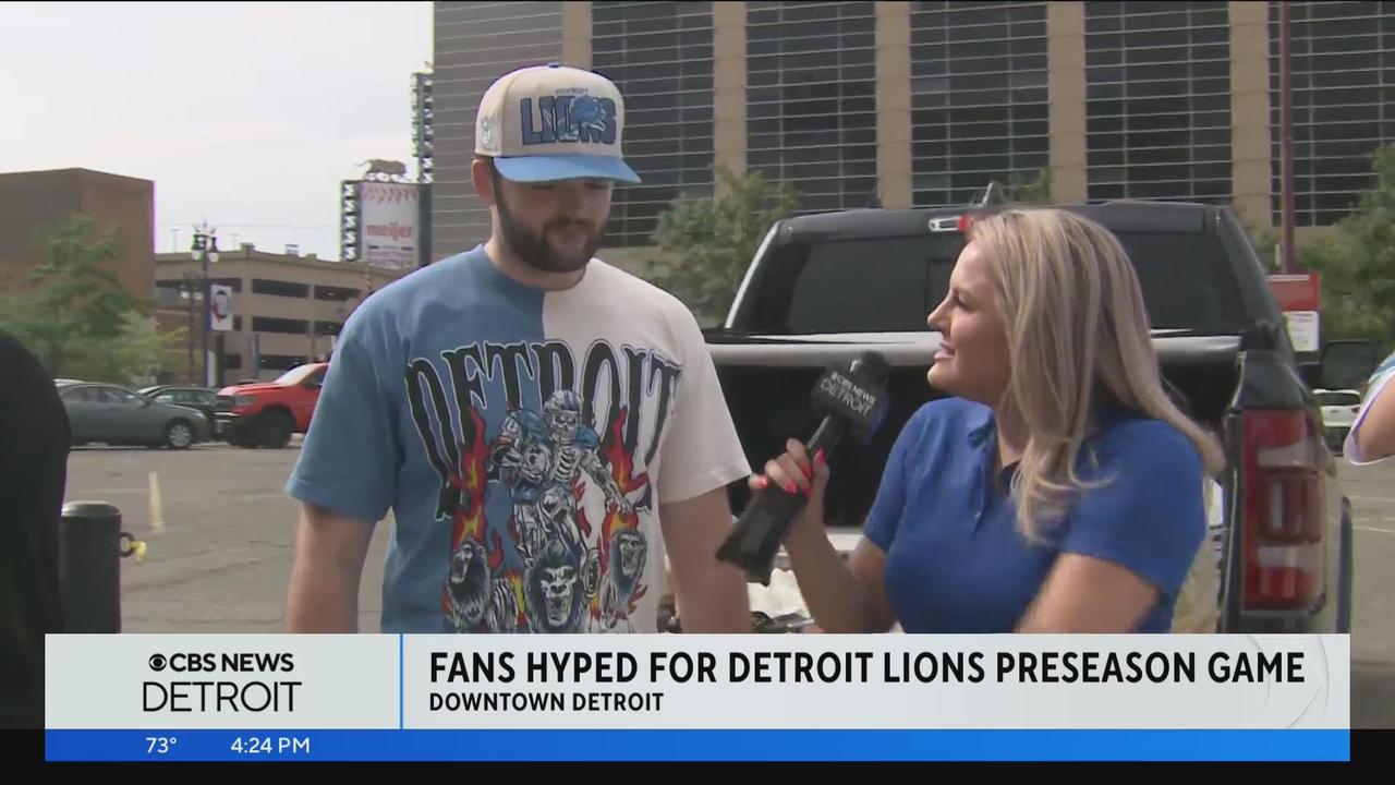 Detroit Lions fans out in fall force ahead of preseason opener - CBS Detroit