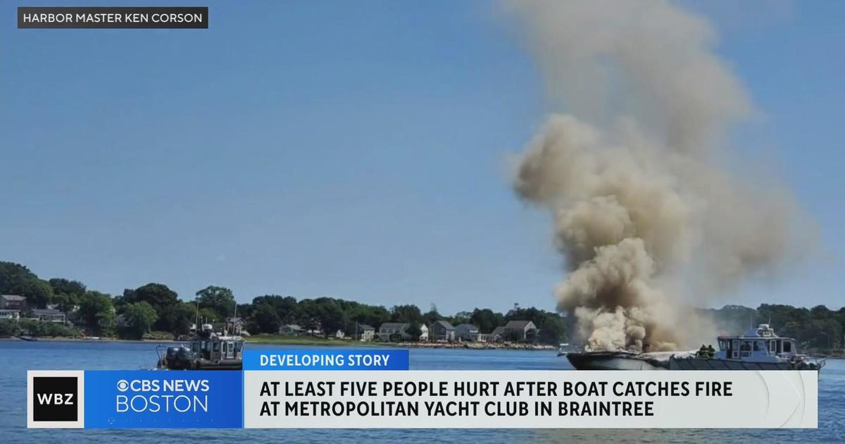 2 burnt in Braintree boat fire, five taken to hospital