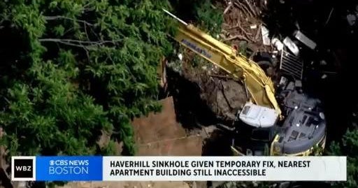 Haverhill sinkhole gets temporary fix; 22 residents still displaced ...