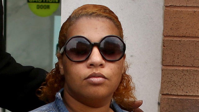 Deja Nicole Taylor, the mother of the 6-year-old shooter at Richneck Elementary School in Newport News, Virginia, is seen following her arraignment at Newport News Circuit Court on April 14, 2023.