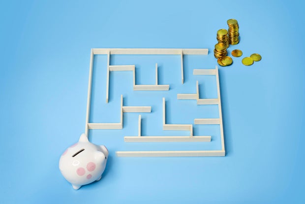 Financial freedom concept still life image.