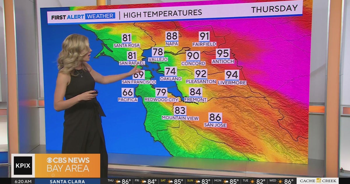 Thursday 6 a.m. First Alert Weather forecast - CBS San Francisco