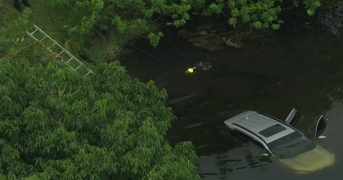 Lady pulled from vehicle that plunged into Lauderhill lake