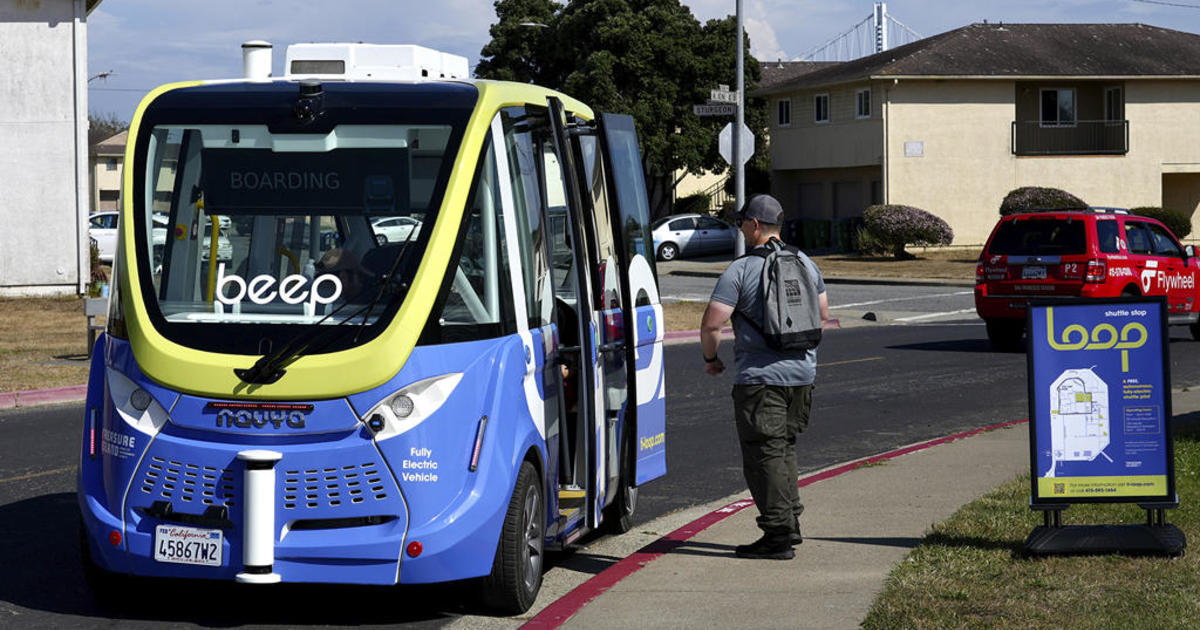 Driverless bus service launches on SF Treasure Island following