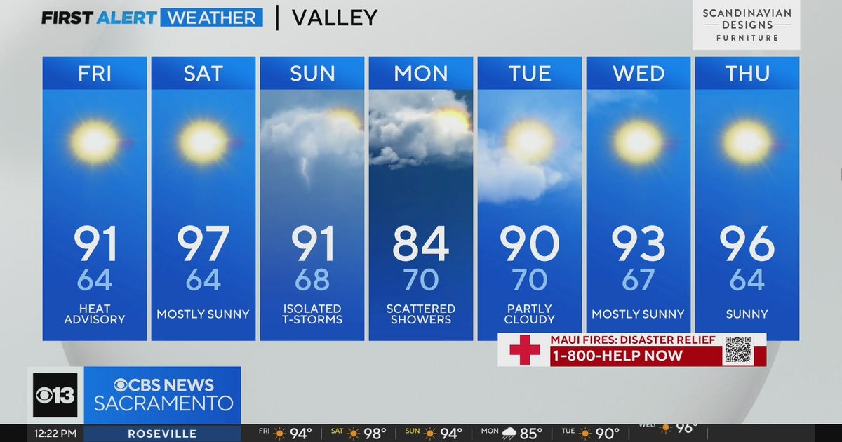 Friday afternoon weather forecast - 8/18/23