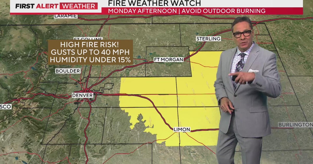 Record highs and high fire danger to start the week - CBS Colorado