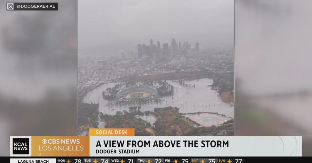 Dodger Stadium completely flooded by Tropical Storm Hilary