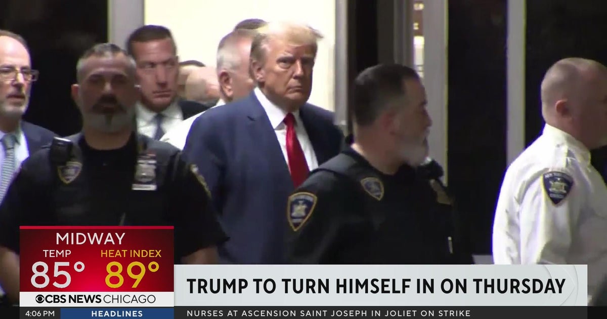 Trump to turn himself in on Georgia charges on Thursday - CBS Chicago