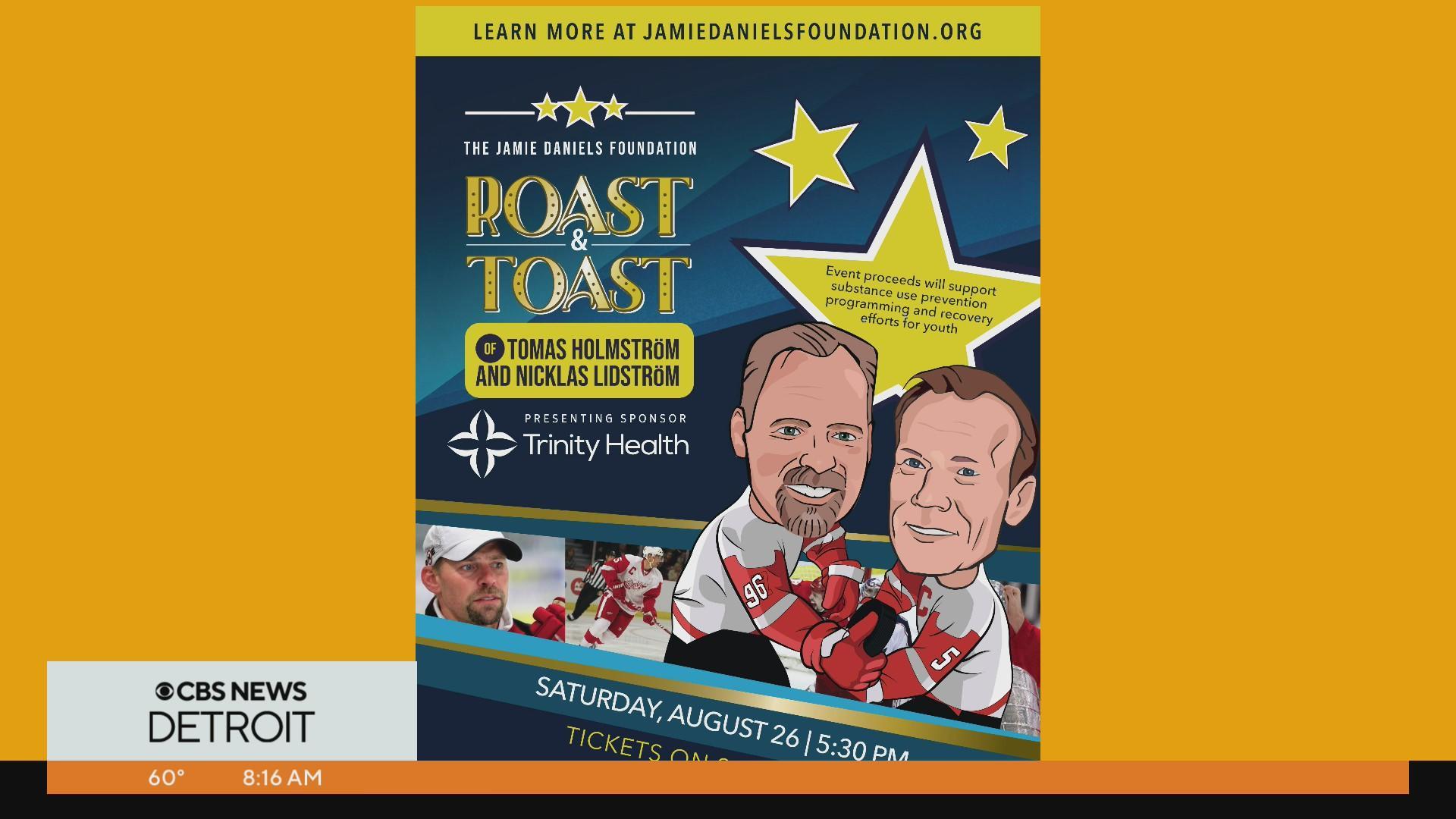 Former Red Wings Lidstrom, Holmstrom to be toasted, roasted for good cause  