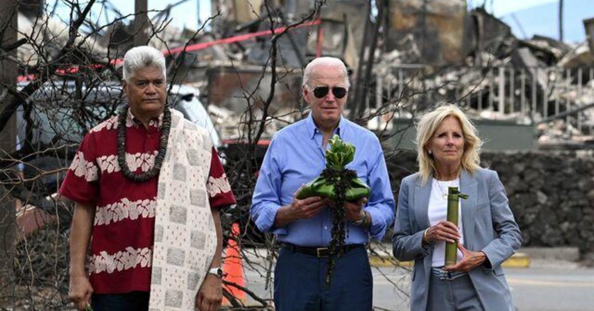 President Biden meets with first responders and fire survivors in Maui